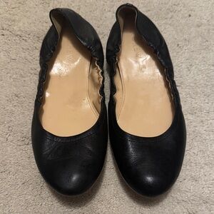 JCrew Black Leather Women's Ballet Flats - 8